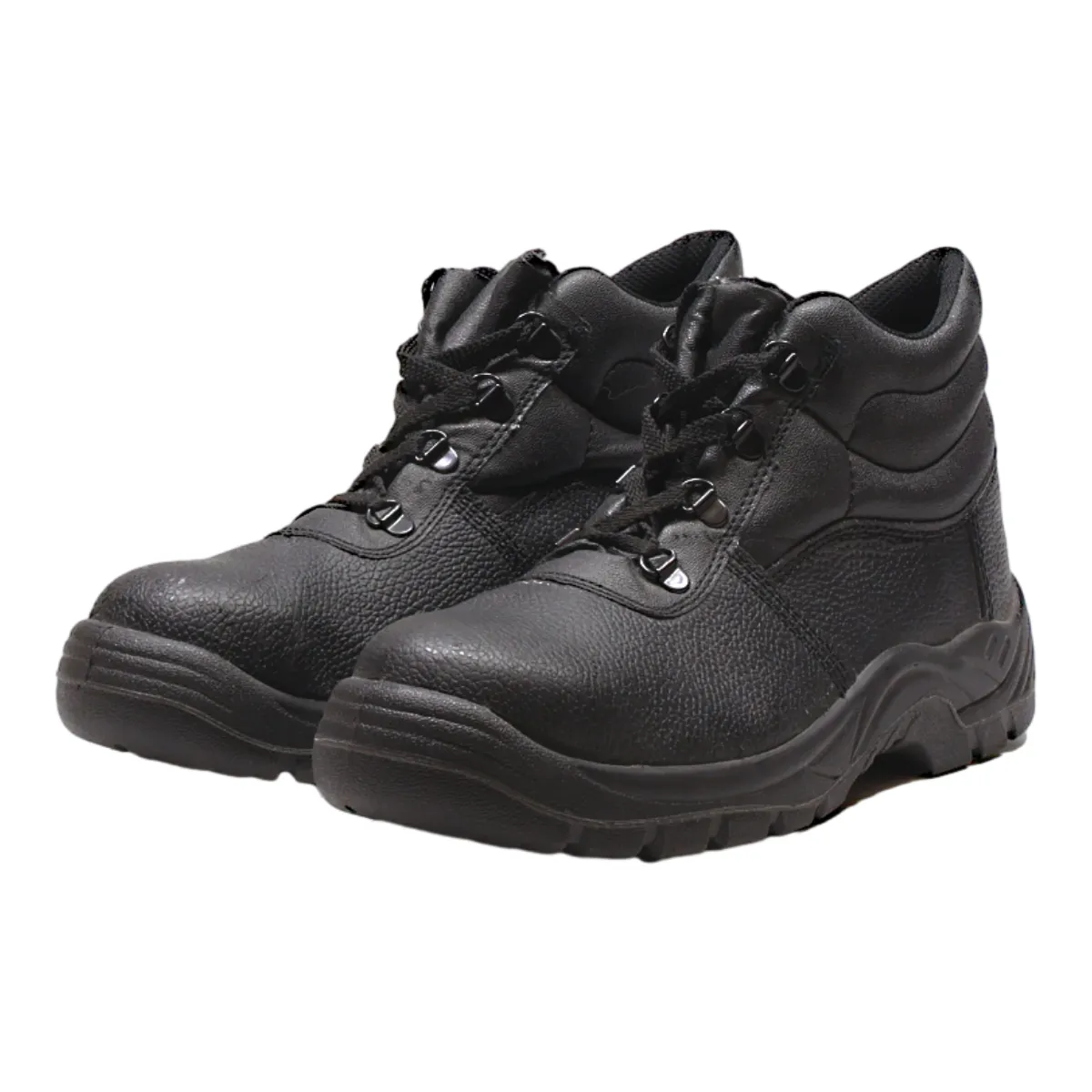 ACCO ESSENTIALS Safety Boots Black Leather Mens UK 9