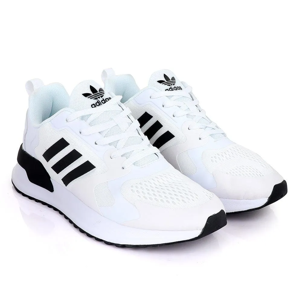 Ad Brand 3 Stripes White Sneakers