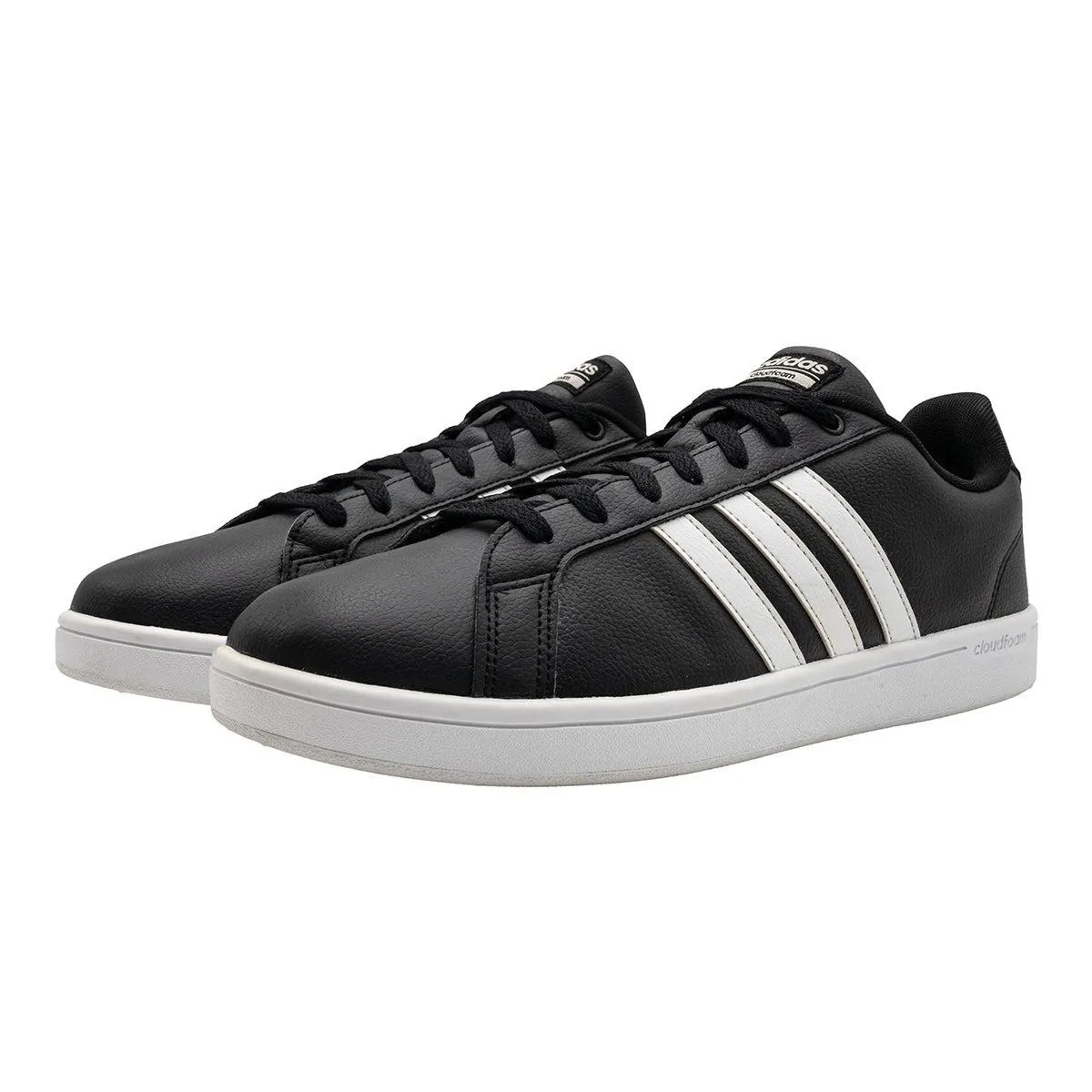 Adidas Cloudfoam Advantage Low-Top Sneakers Fabric Black Colour For Men