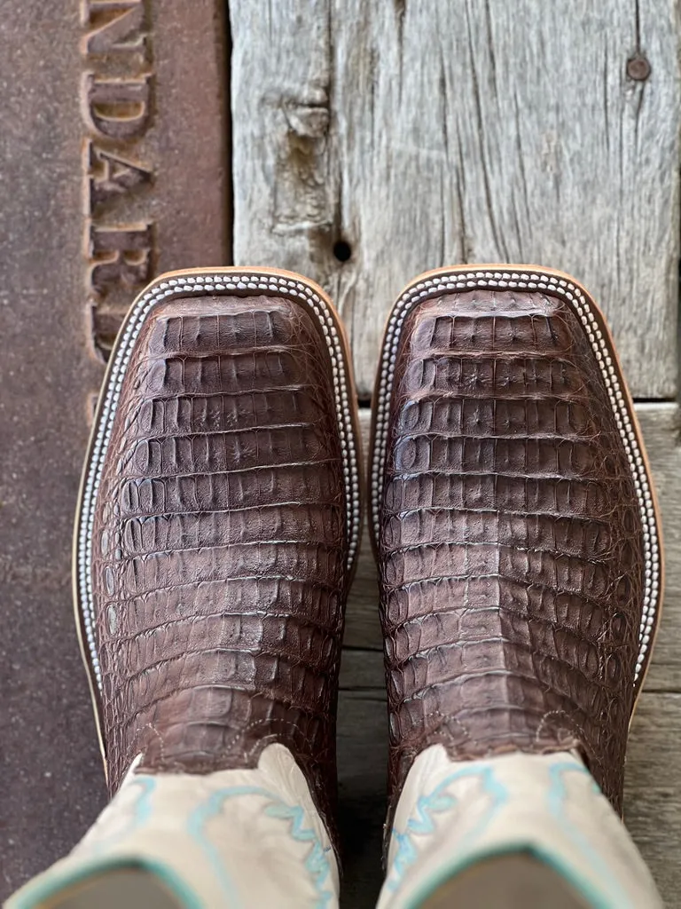 Anderson Bean | Chocolate Lux Hornback Caiman Boot