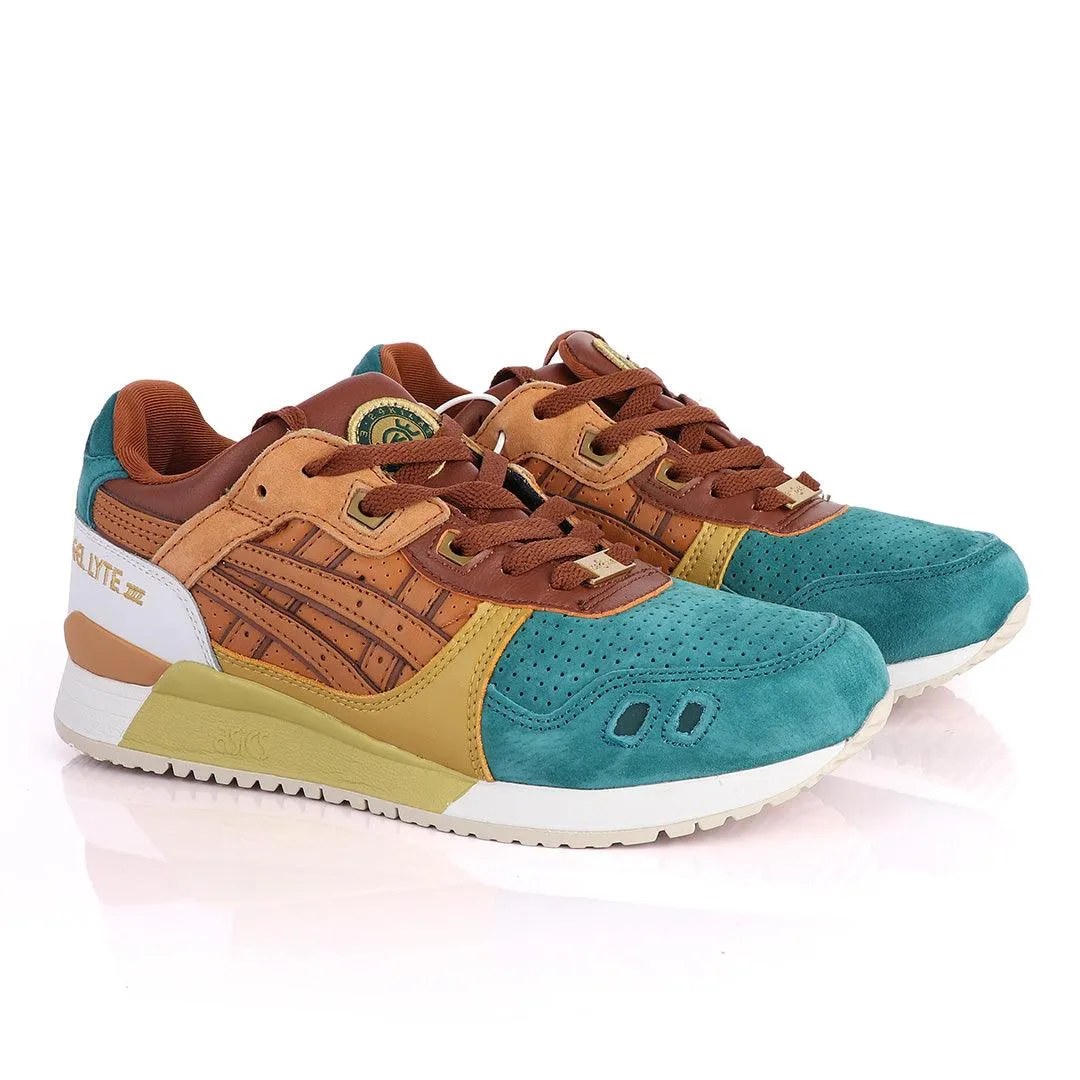 Asicstiger Gel - Lyte III Green Brown Gold Men's Sneakers