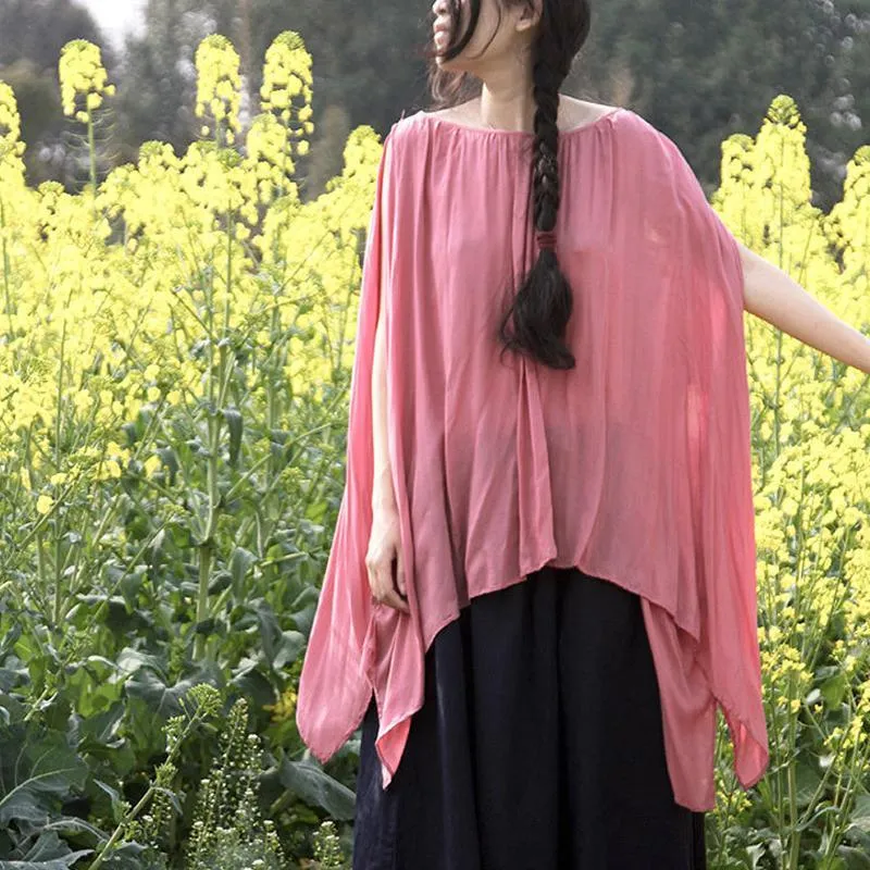 Asymmetrical Sleeveless Pink Tank Top | Lotus