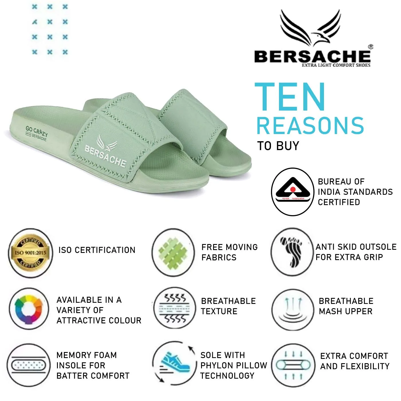 Bersache Extra Soft Classic Casual with  Regular wear with Ultra Soft & Flexibility Technology Clogs for Men's & Boy's 6044 (Green)