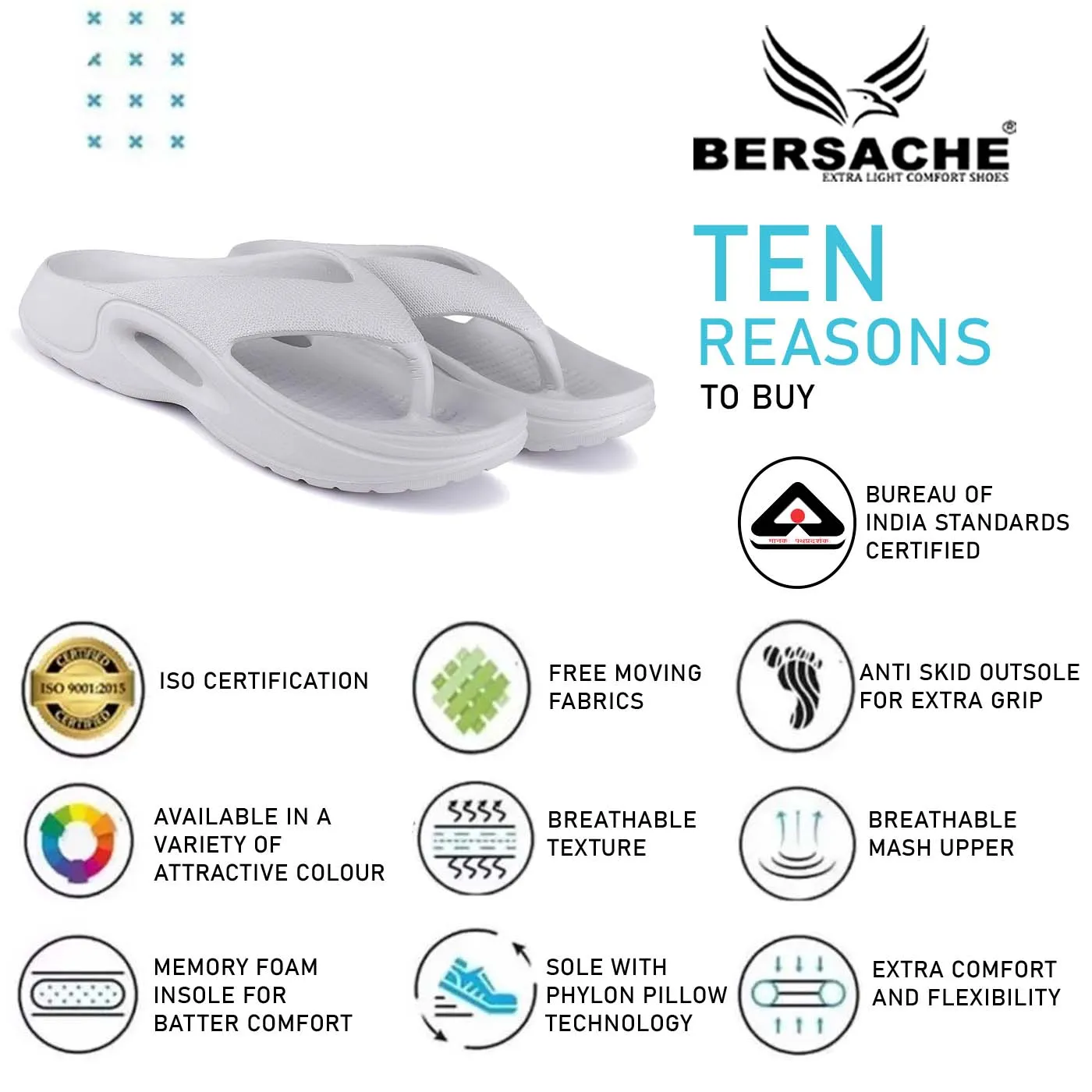 Bersache Extra Soft Classic Casual with  Regular wear with Ultra Soft & Flexibility Technology Clogs for Men's & Boy's 6057-White