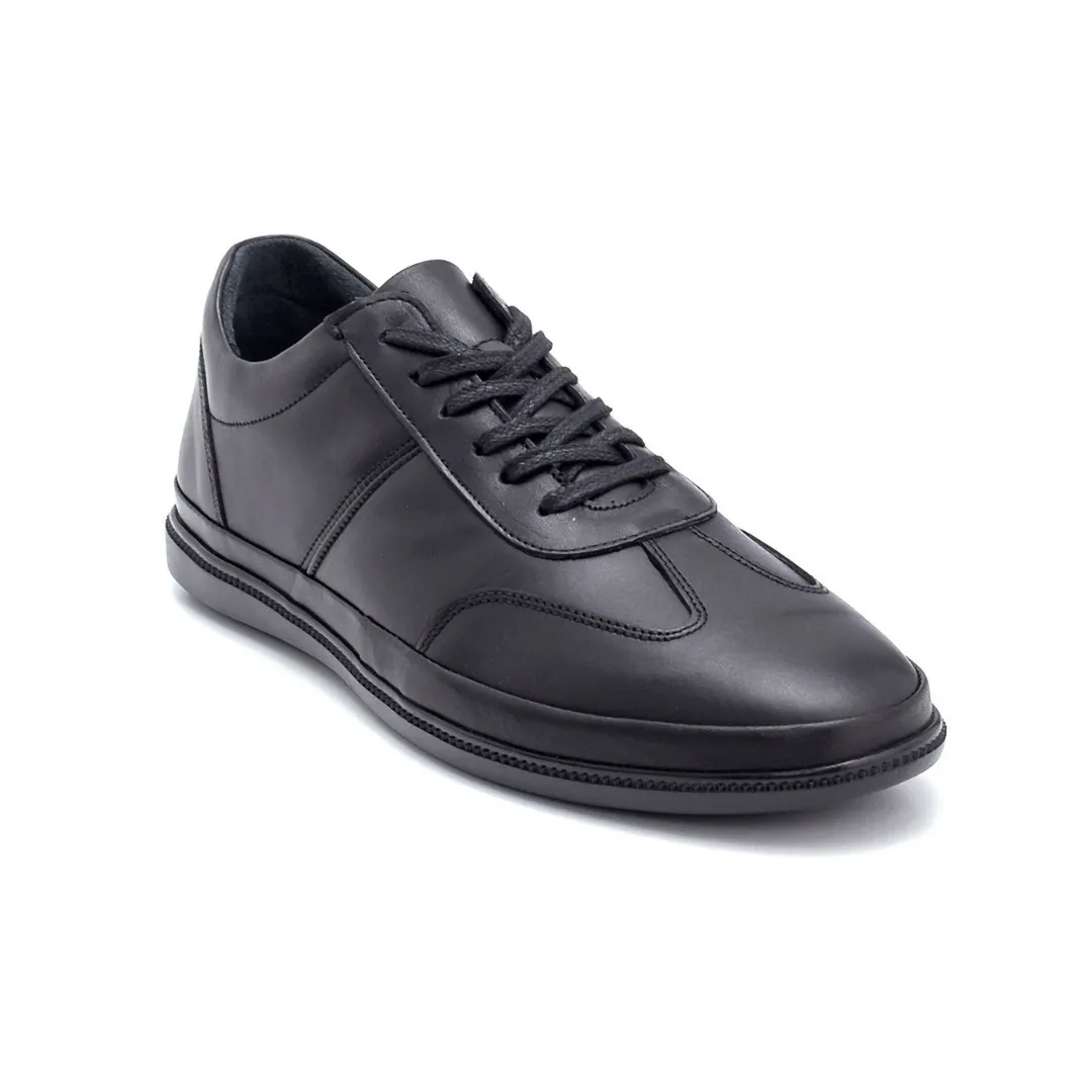 Black Men Leather Sneaker