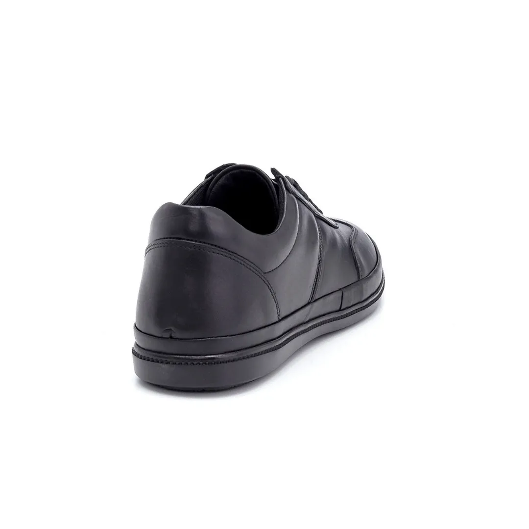 Black Men Leather Sneaker