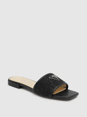 Black Tamsey Slide Sandals