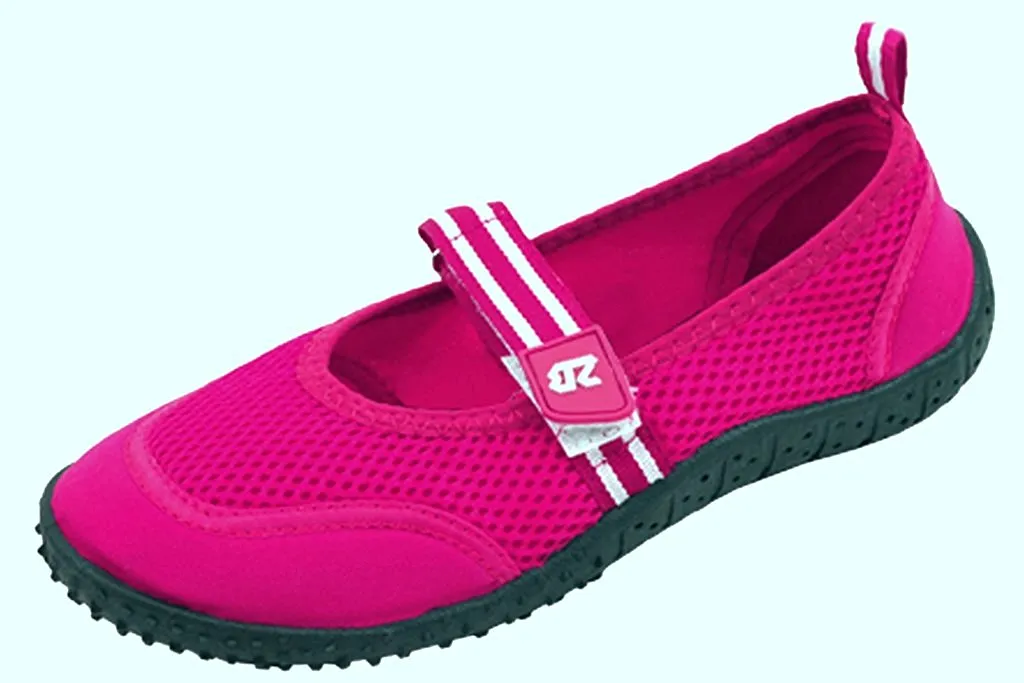 Brand New Women's Slip-On Water Shoes With Velcro Strap Available In 4 Colors