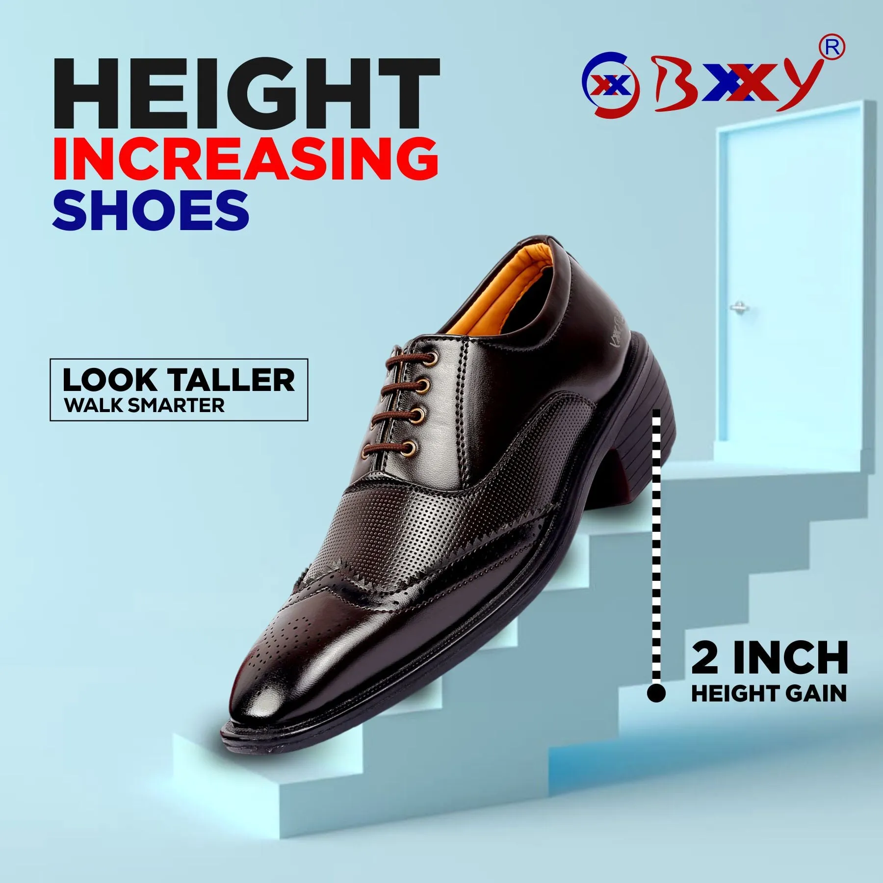 Bxxy Formal Height Increasing Brogue Lace-up Shoes