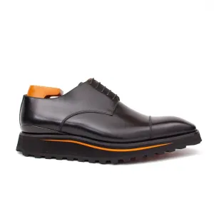 Calf leather dress three quarters derby shoes Black