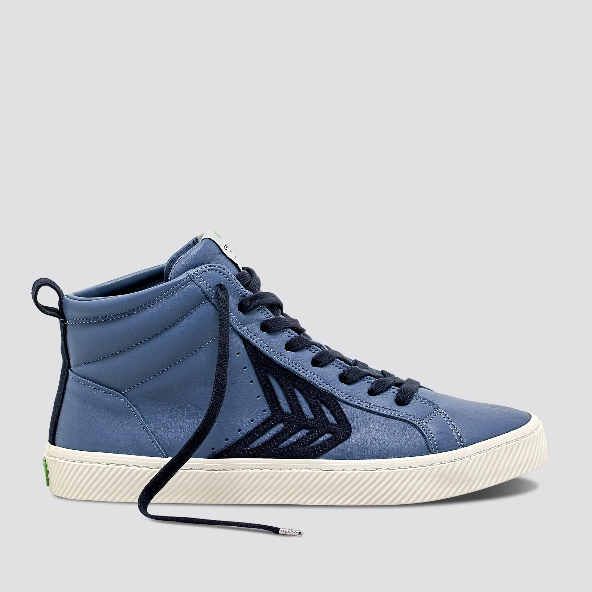 CATIBA High Cloud Blue Premium Leather Navy Logo Sneaker Men