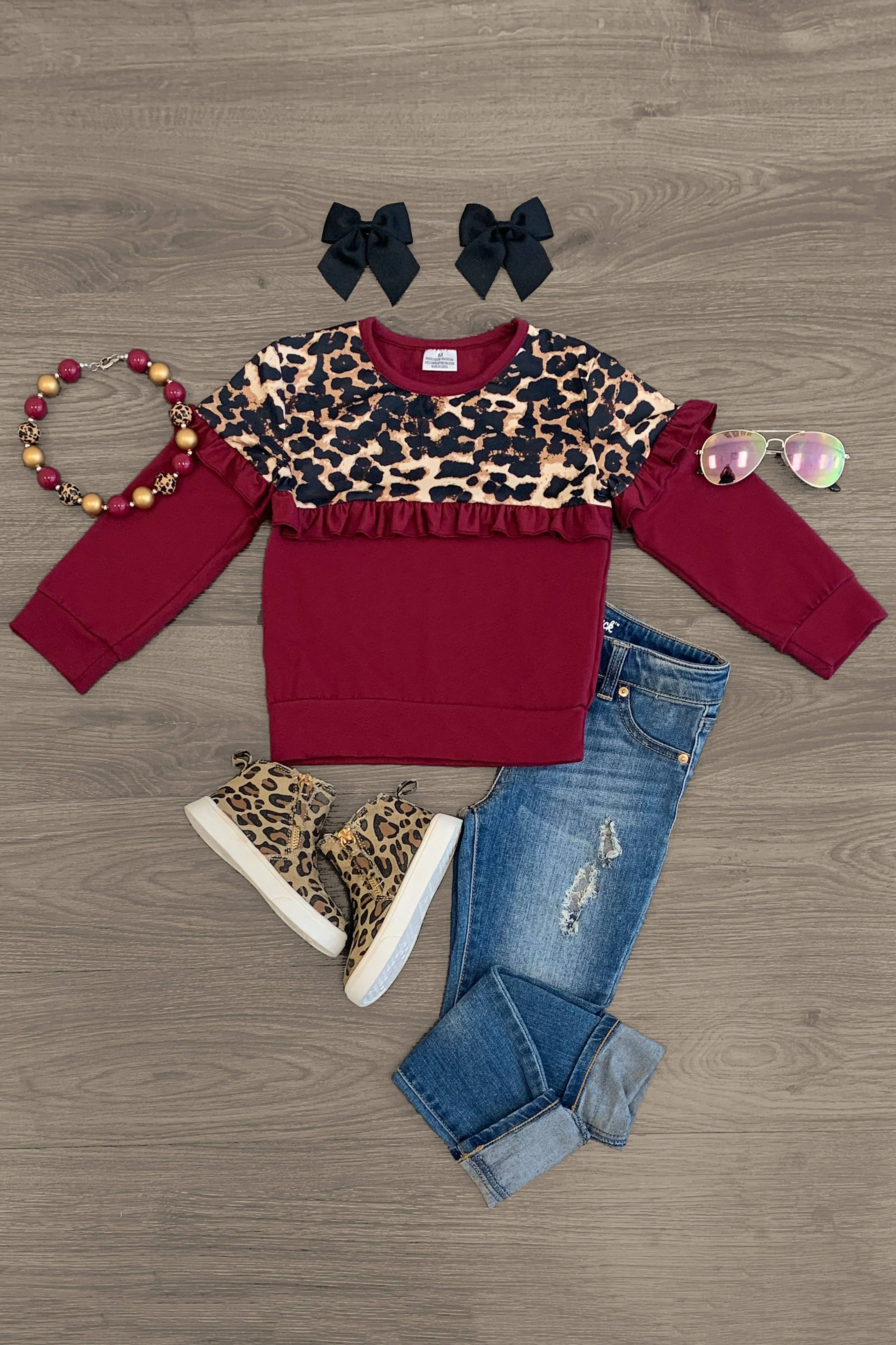 Cheetah Ruffle Tops