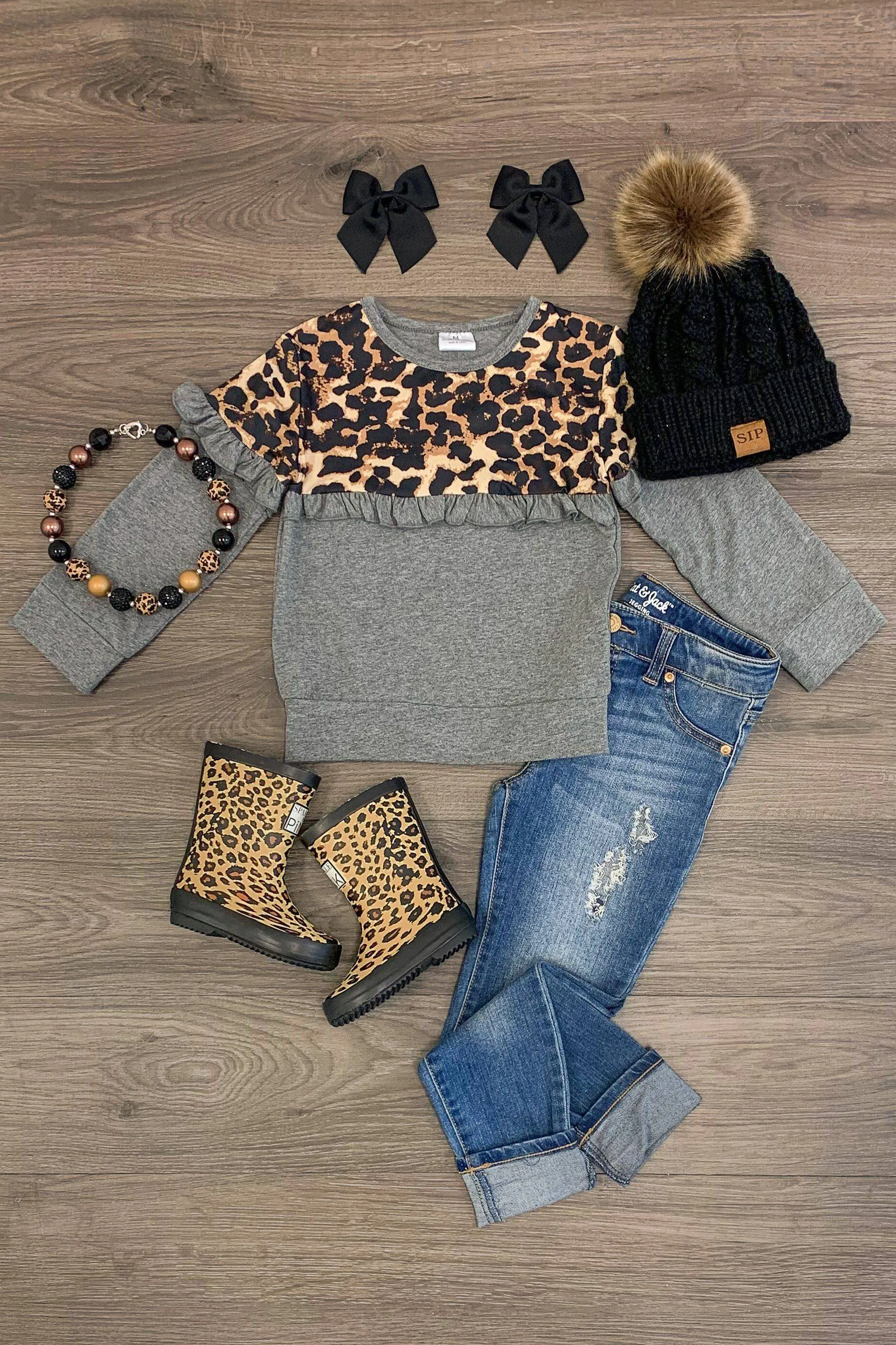 Cheetah Ruffle Tops