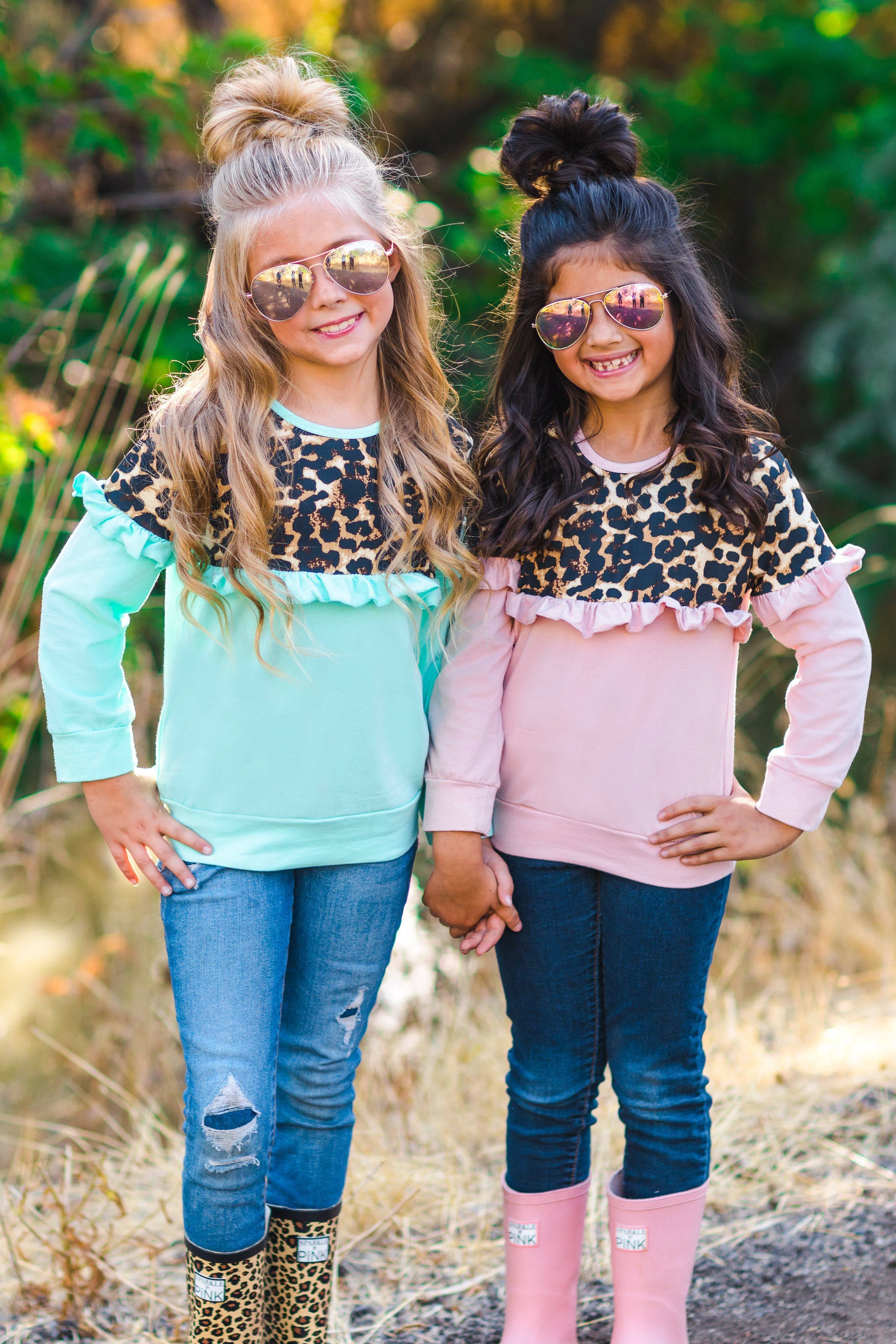 Cheetah Ruffle Tops