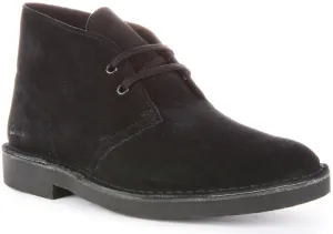 Clarks Desert Boot Evo In Black Suede For Men