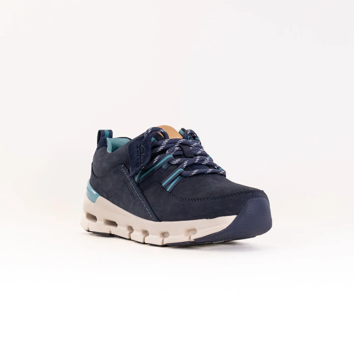 Clarks Nature X Tie Waterproof (Women's) - Navy Combi Nubuck