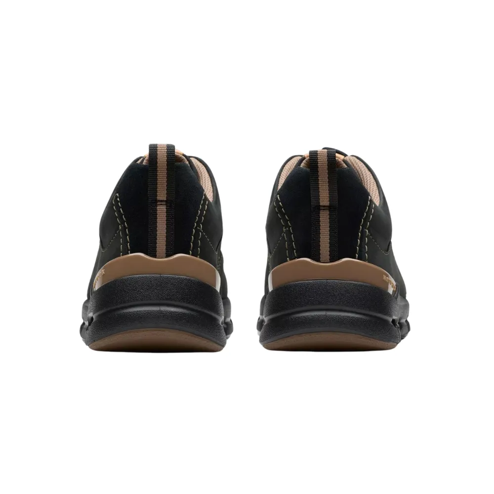 Clarks Naturex Tie Black Combination Nubuck Shoe (Women's)