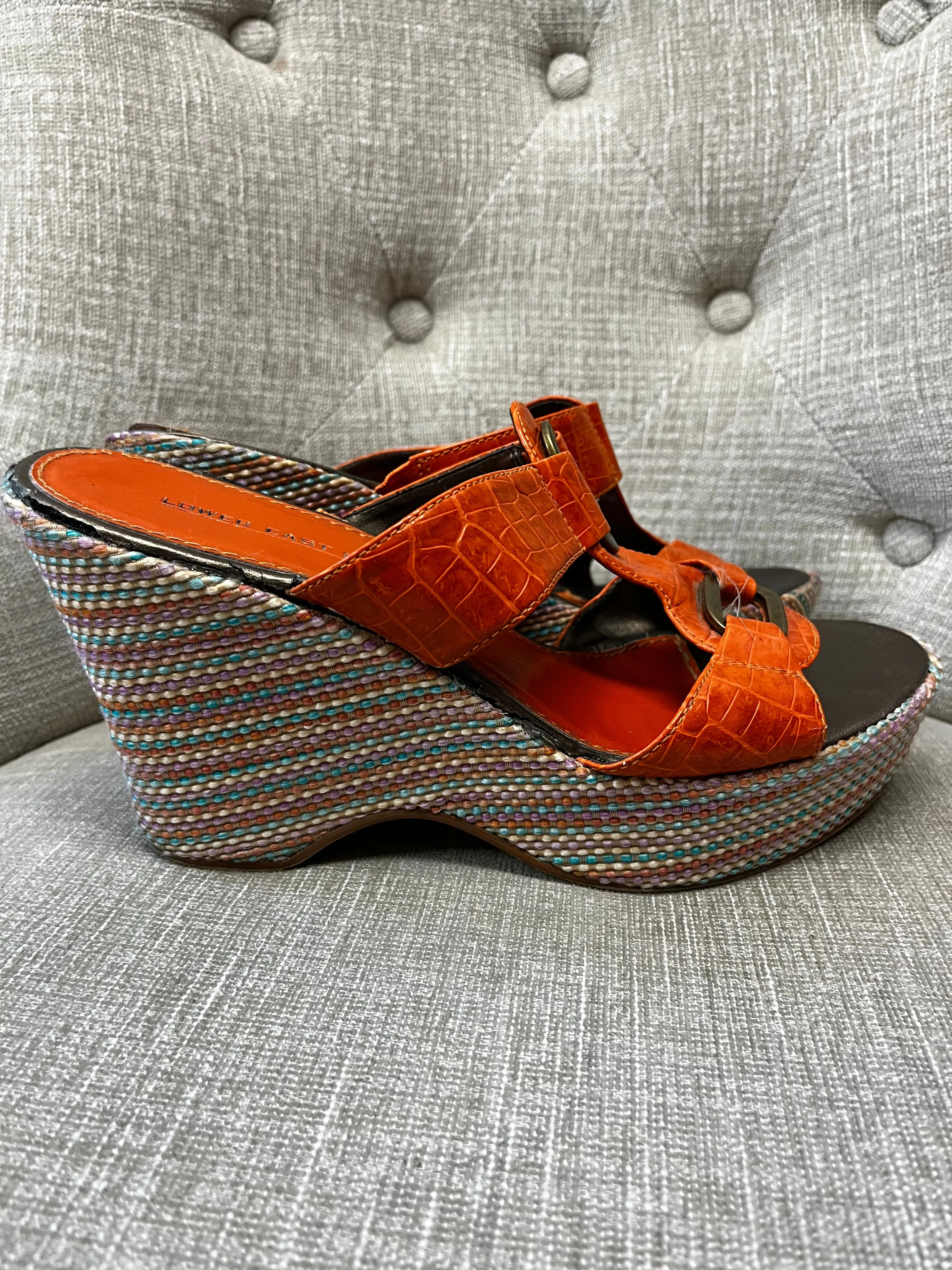 Colourful Wedge Sandals (Size 10)