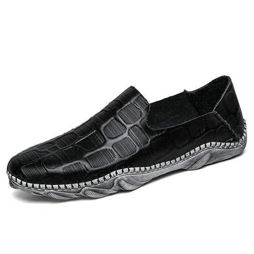 Comfy Wear Resistance Outsole Flat Loafers Driving Shoes