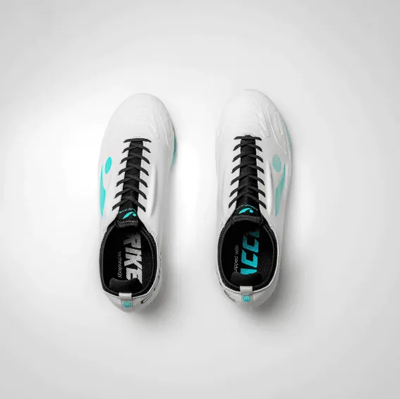 CONCAVE Halo v2 FG Football Boot - White/Cyan/ Black - Youth - Kids