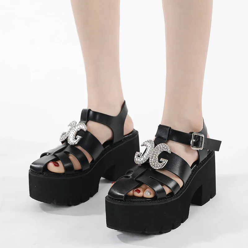 Cross-strap Thick Soles Soft Soles Sandals