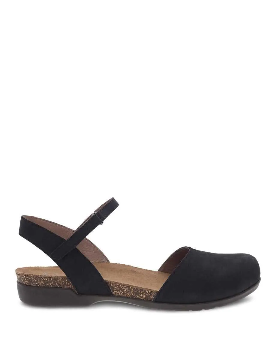 Dansko Women's Rowan Sandal - Black Milled Nubuck