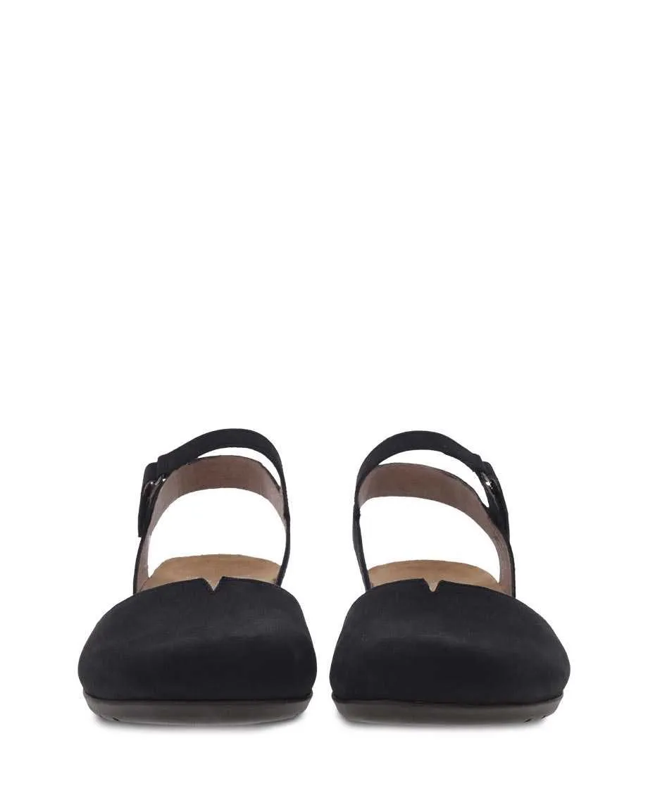 Dansko Women's Rowan Sandal - Black Milled Nubuck