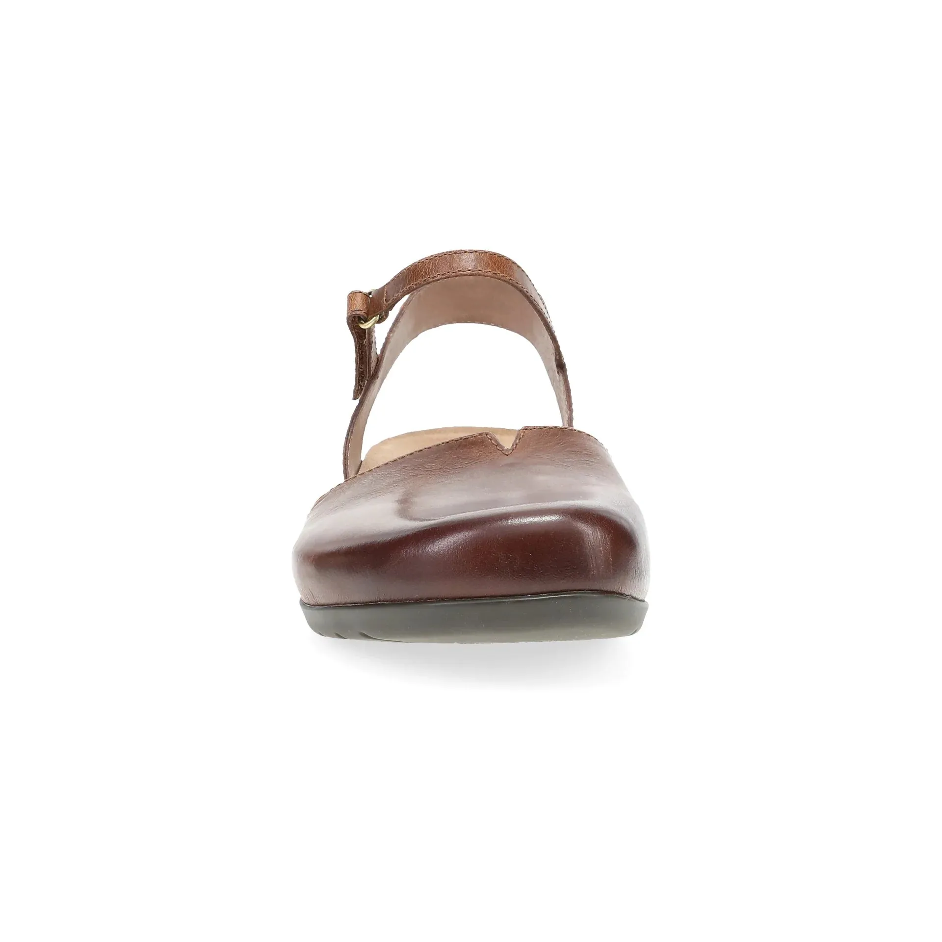 Dansko Women's Rowan Waxy Burnished Leather Sandal - Tan