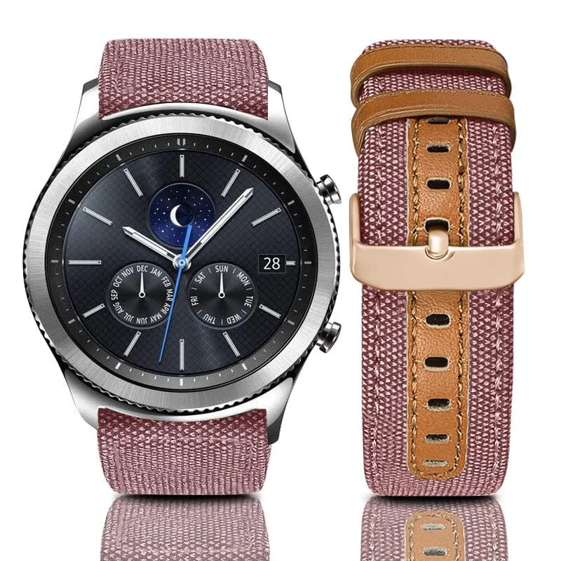 Denim & Leather Watch Straps Compatible with the Timex 22mm Range