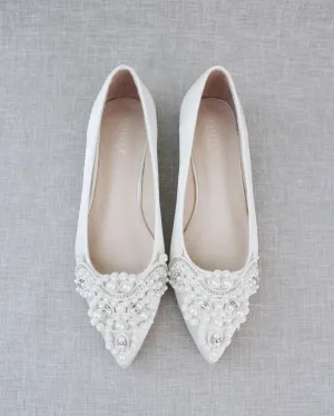 Embellished Pearl Flats for Brides