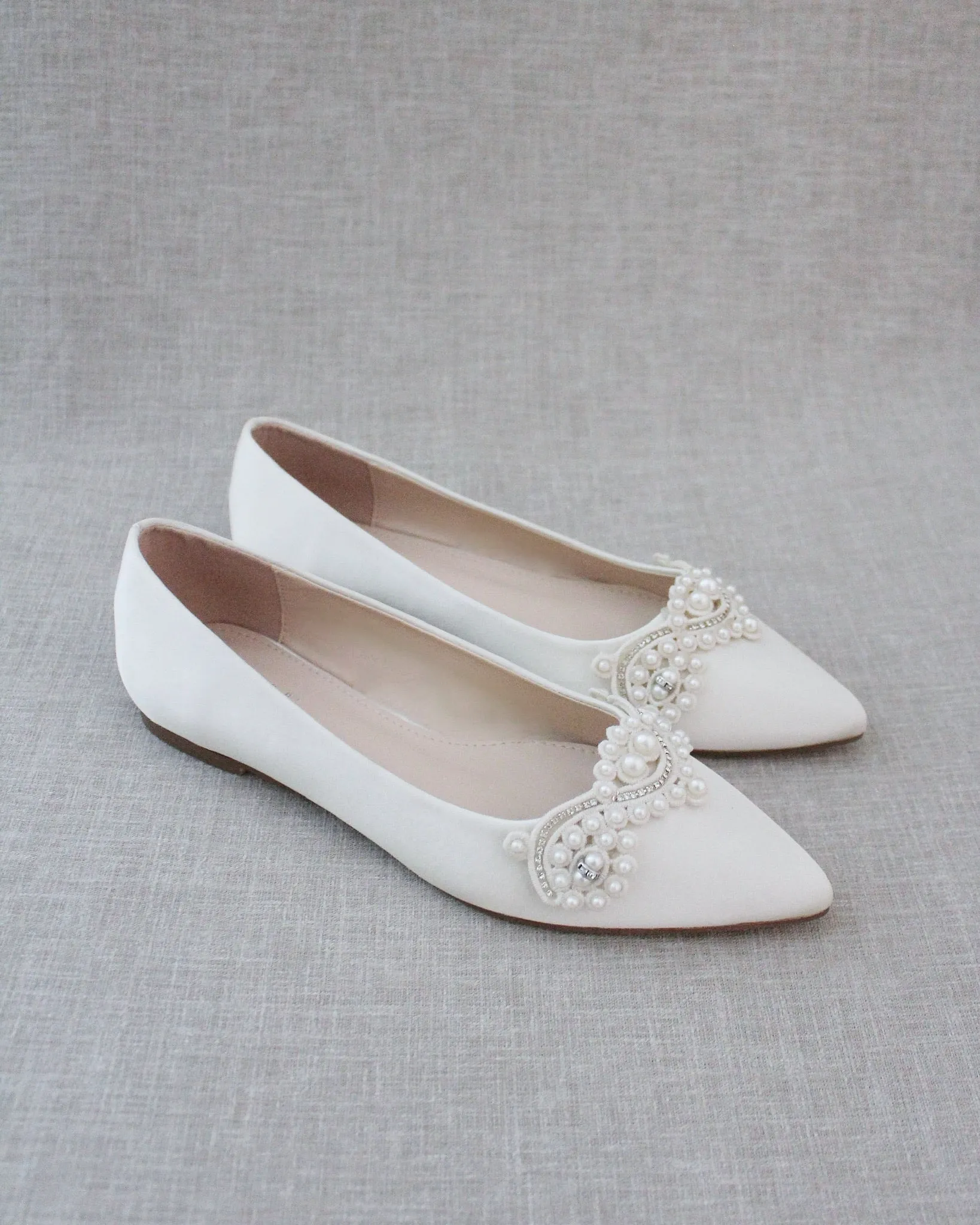 Embellished Pearl Flats for Brides