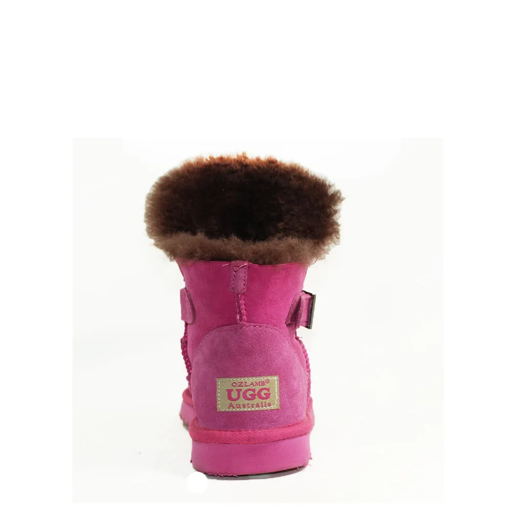 Ever Buckle Short Boots - Rose