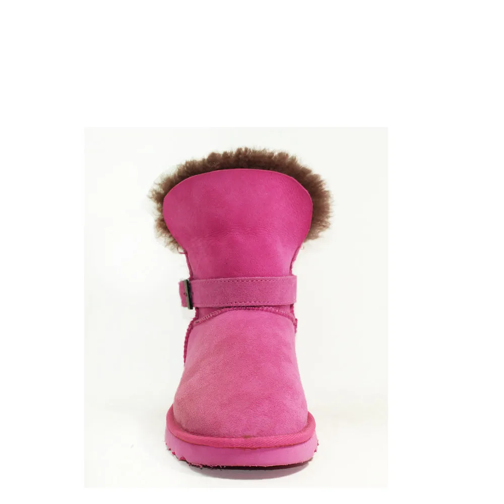 Ever Buckle Short Boots - Rose