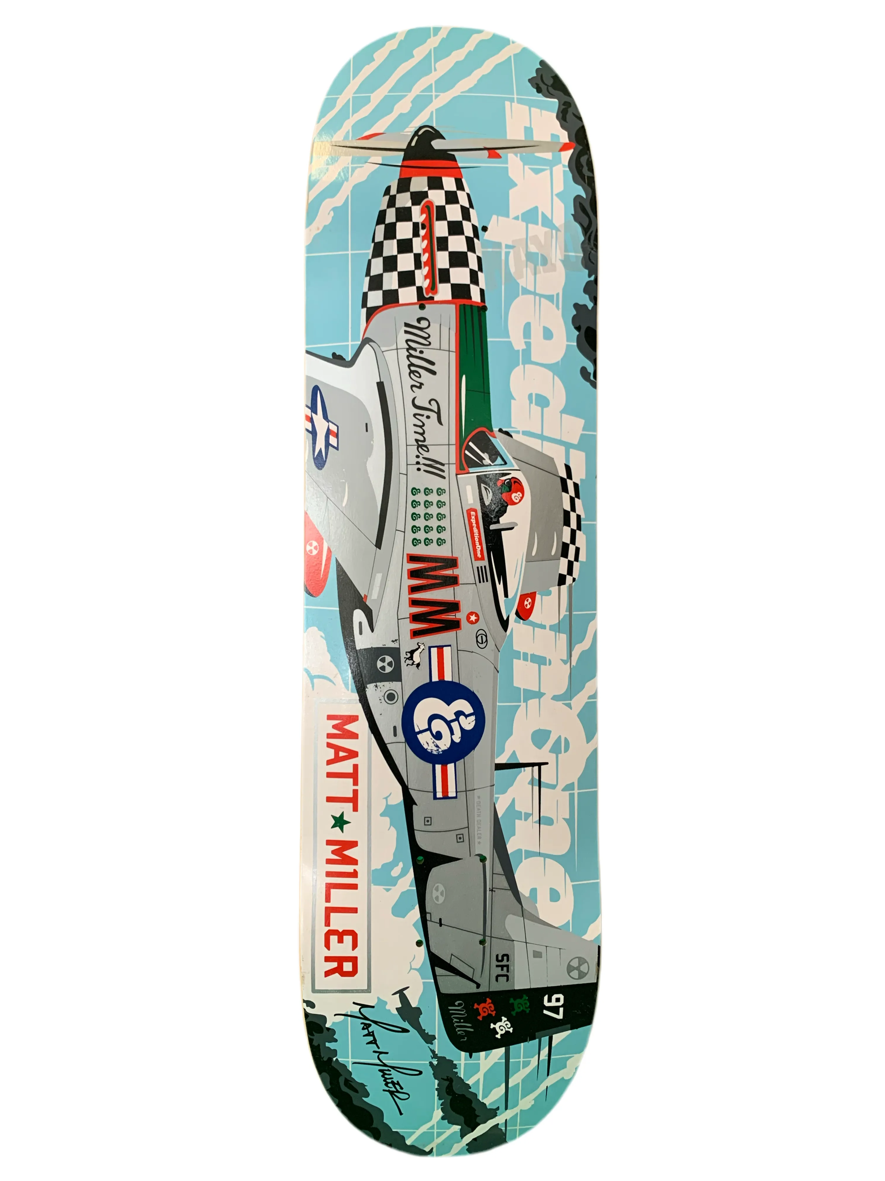 Expedition Matt Miller Fighter Plane 8" Classic Skateboard Deck