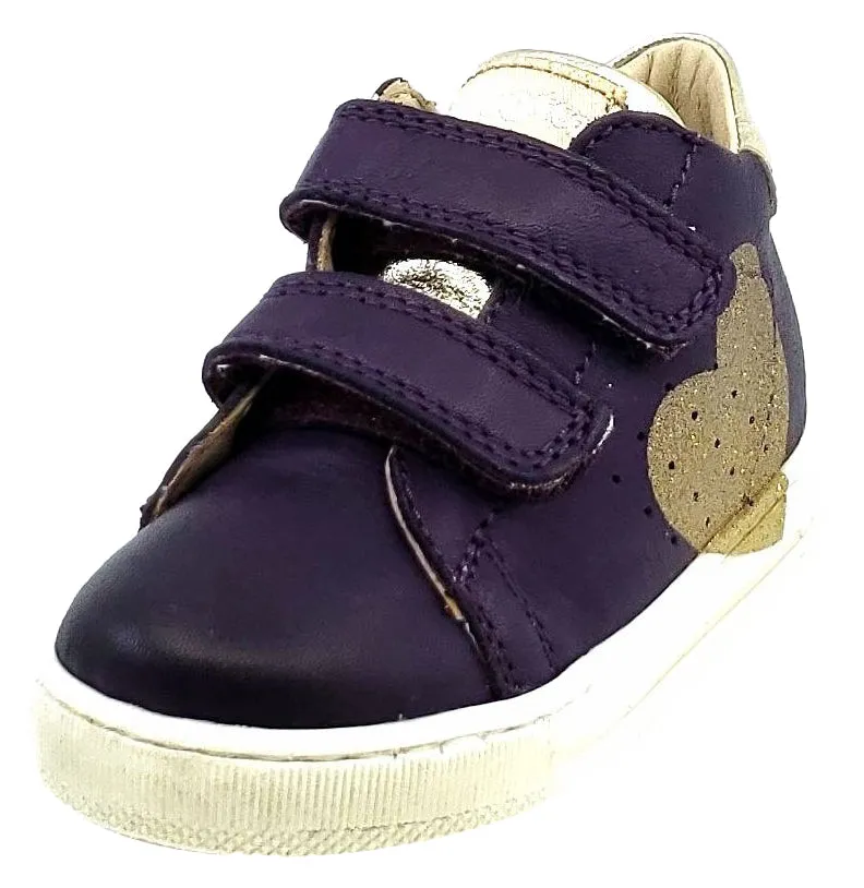 Falcotto Girls Heart Sneakers, VIOLA-PLATINO