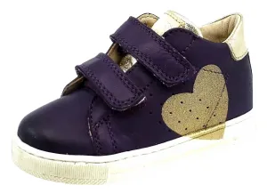 Falcotto Girls Heart Sneakers, VIOLA-PLATINO