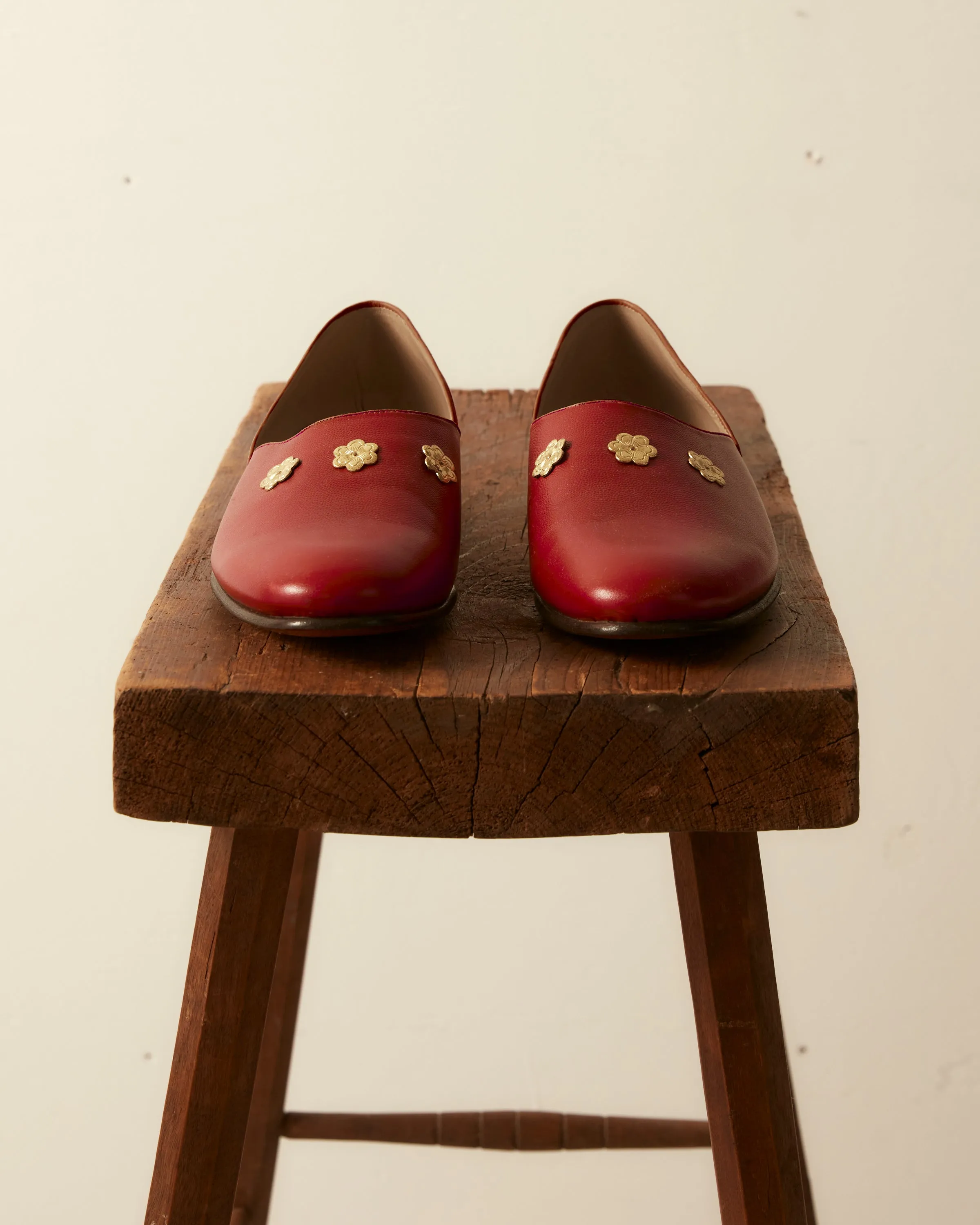 Flower Appenzeller House Shoes - Red