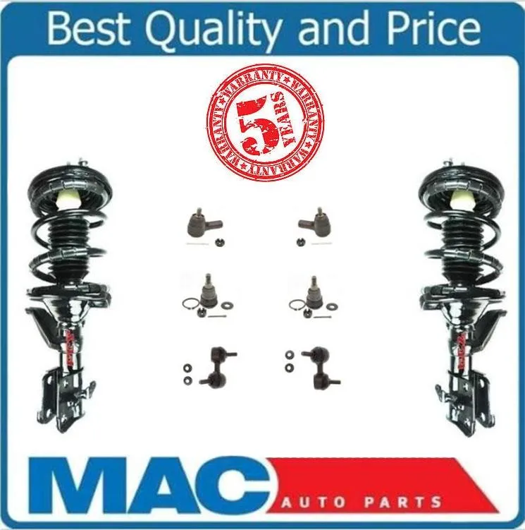 For 03-05 Honda Civic Front Complete Struts Tie Rods Ball Joints & Links