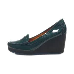 Geox Wedge Shoes Leather Green Colour For Women