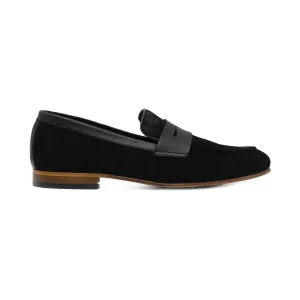 Griffin Black Suede Loafer