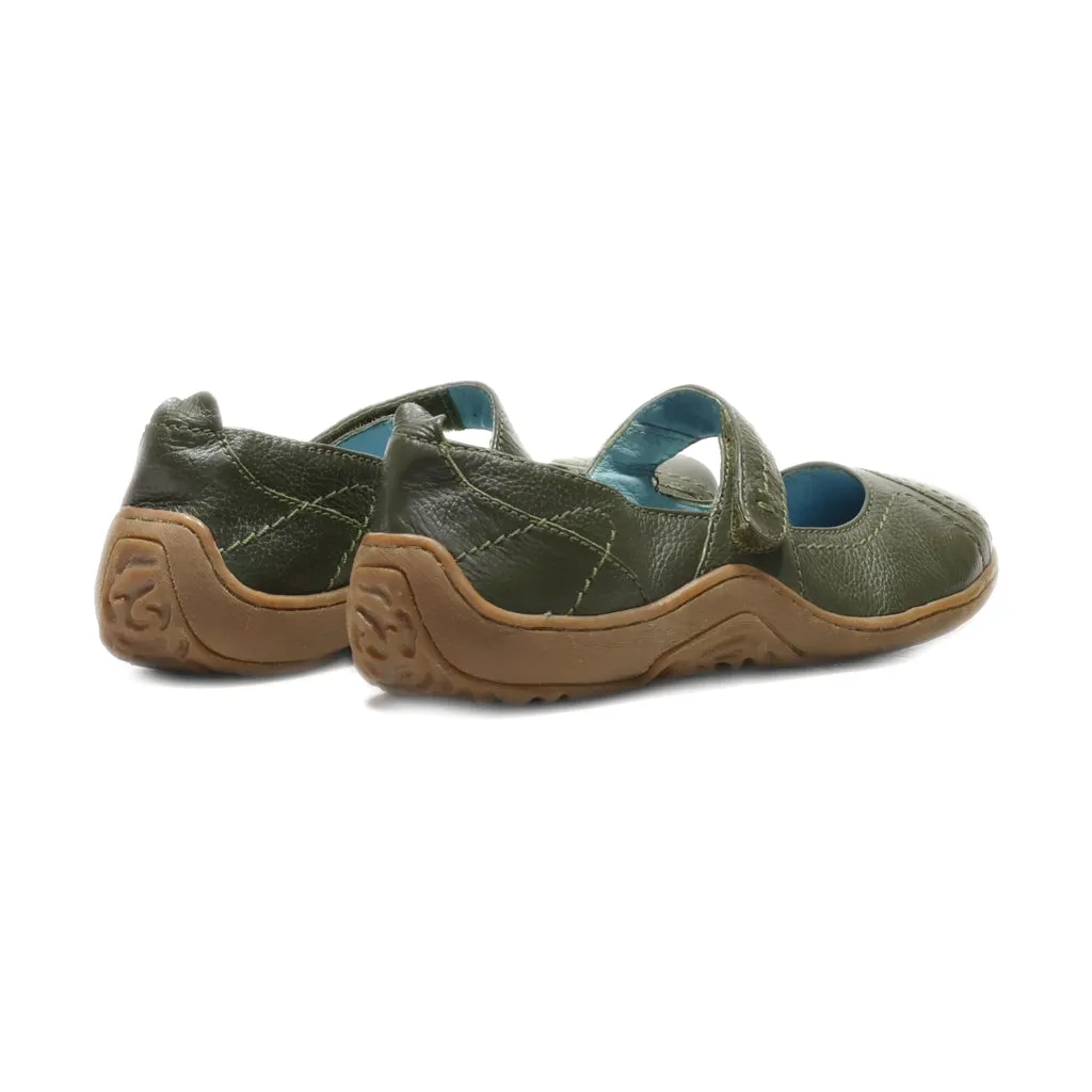 Hush Puppies Ballerinas Leather Green Colour For Women