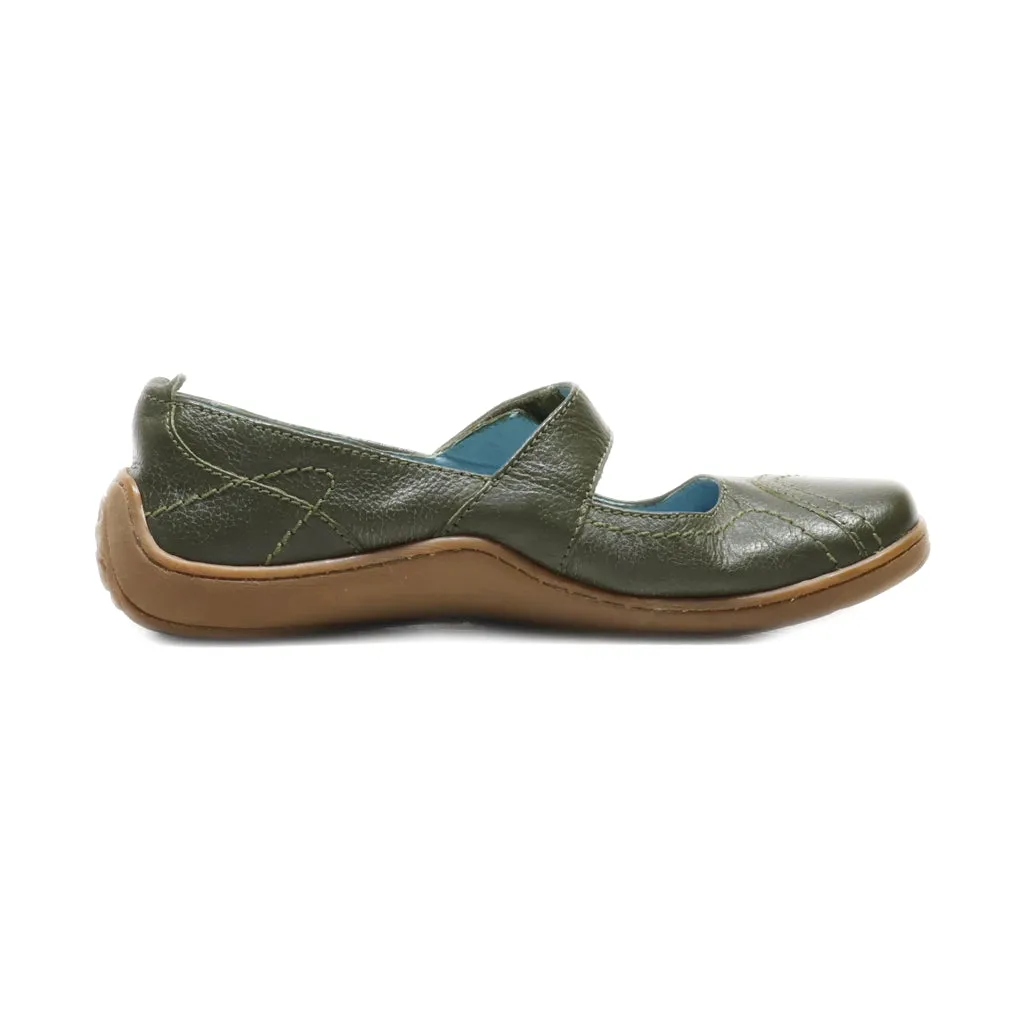 Hush Puppies Ballerinas Leather Green Colour For Women