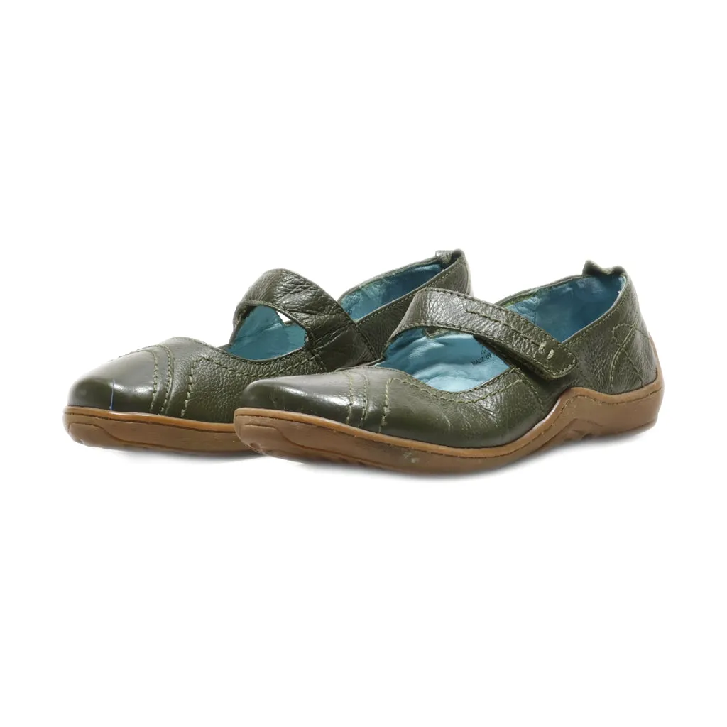 Hush Puppies Ballerinas Leather Green Colour For Women