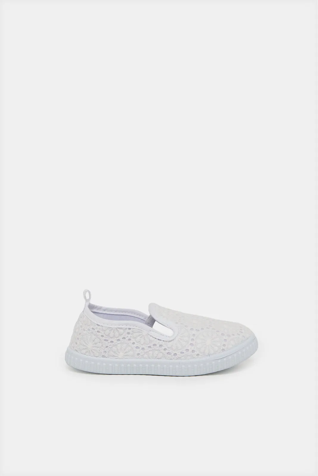 Infant Girls White Slip-On Pump