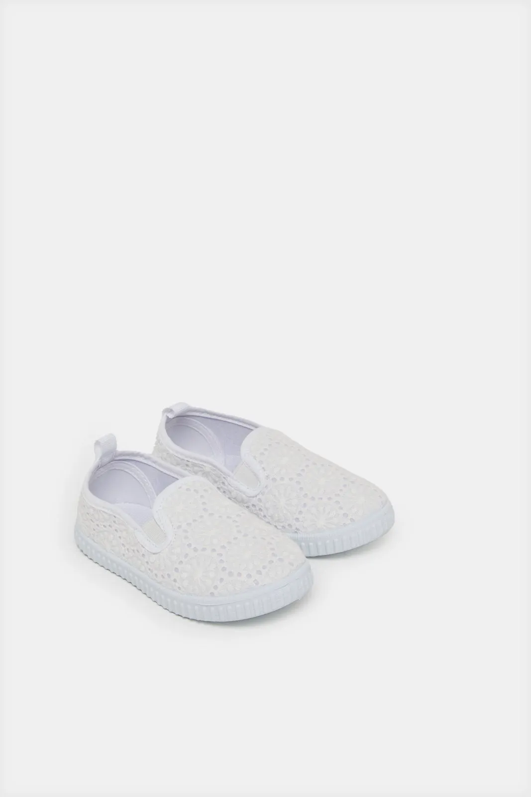 Infant Girls White Slip-On Pump