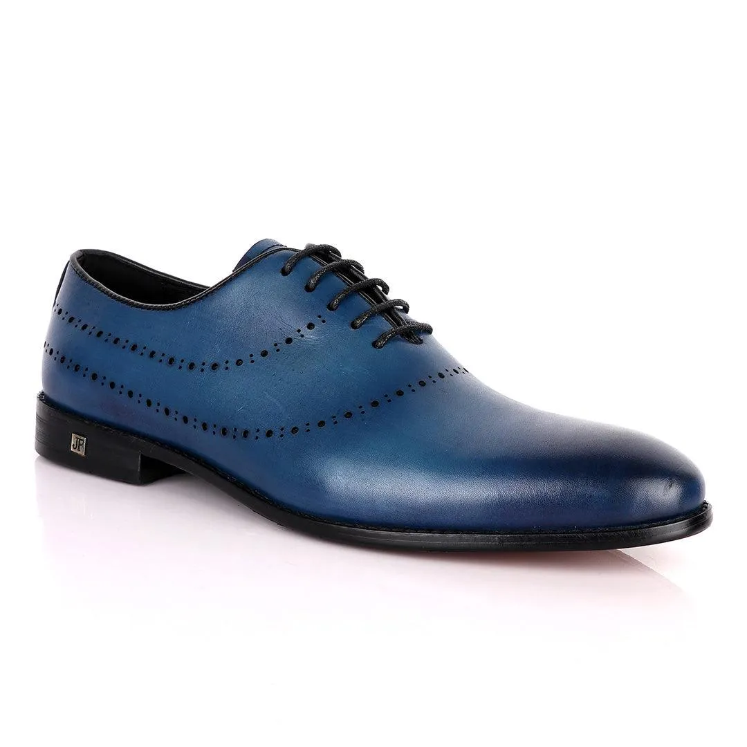 John Foster Exquisite Oxford Blue Leather Formal Shoe