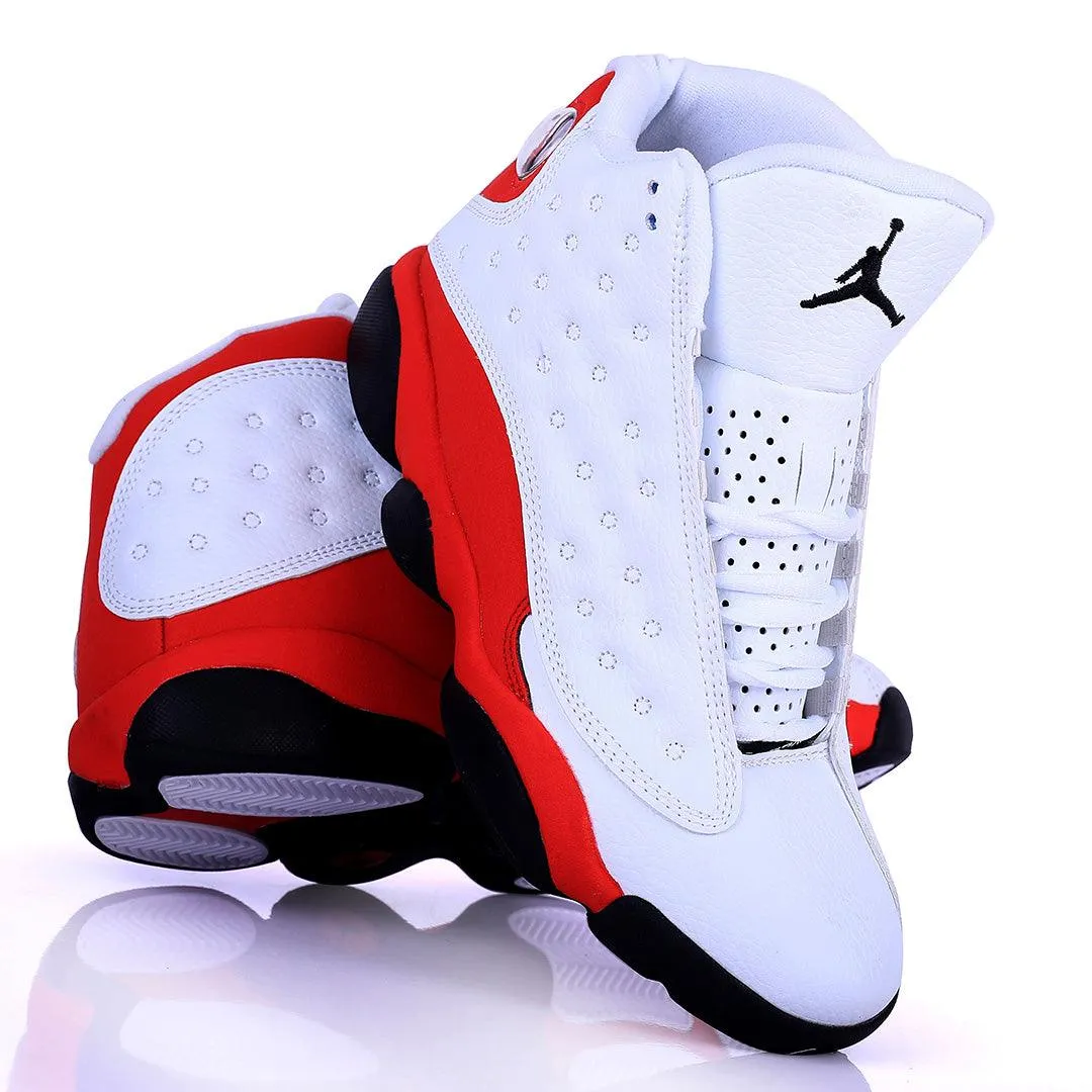 Jord High Classic Basketball Red And White Designed Sneakers