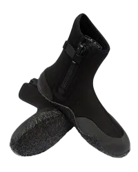 Junior Zip Wetsuit Boots in Black