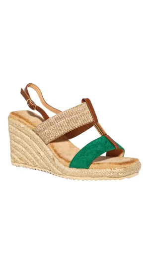 Kaylin sandals wedges - Green