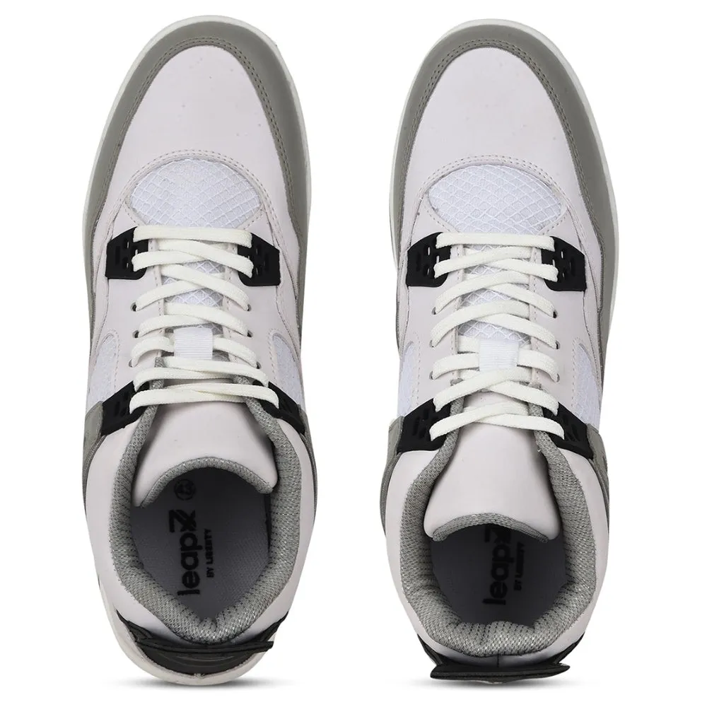 Leap7x Casual White Lacing Sneakers For Men SPORTSTAR5 By Liberty